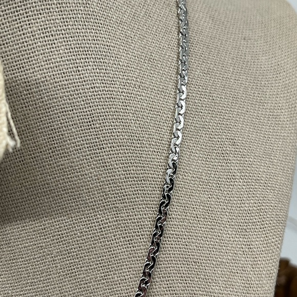 Swarovski Elements White Gold Plated Crystal Pave Bar Necklace, 16" - Picture 4 of 17